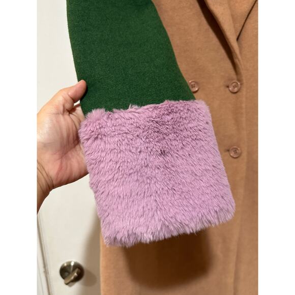 Hutch Blaire Coat Double Breasted Nude Green Lavender Size Small NWOT Timeless - Picture 10 of 16
